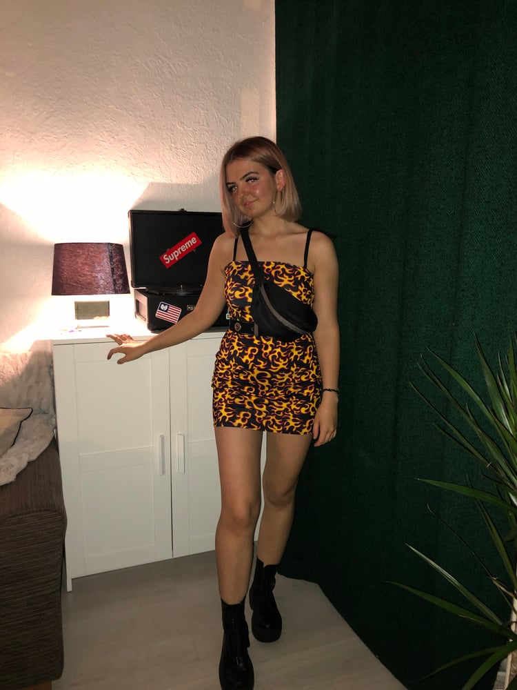 Flame Slip Dress