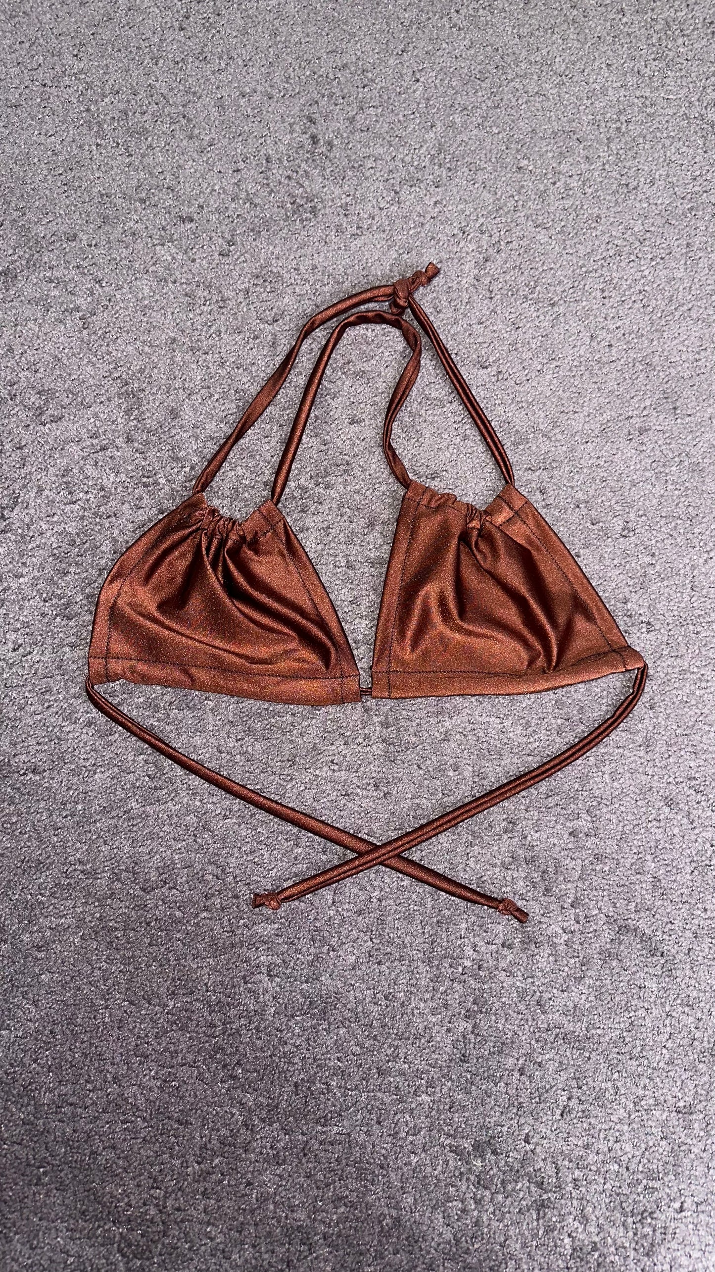 Premade Ginger Spiced Bikini Top XS/S