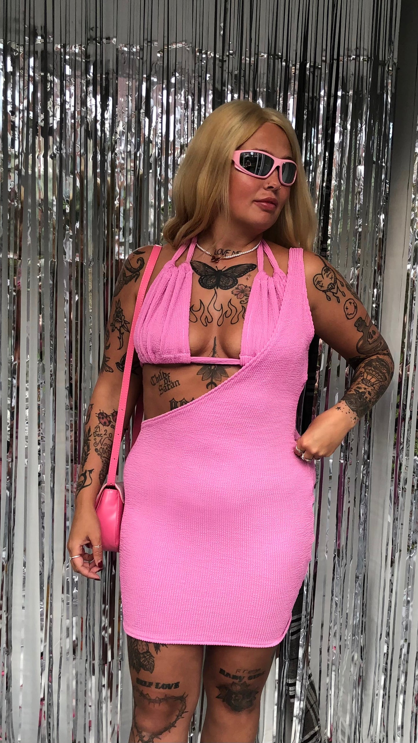 Premade Blush One Shoulder Mini Dress S/M