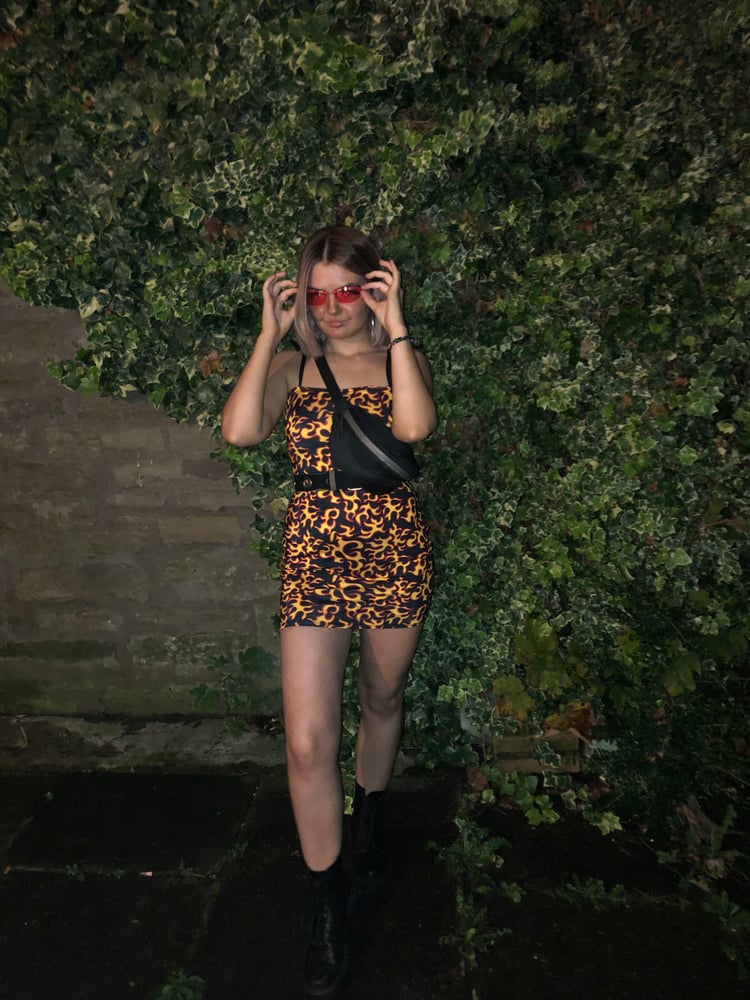 Flame Slip Dress
