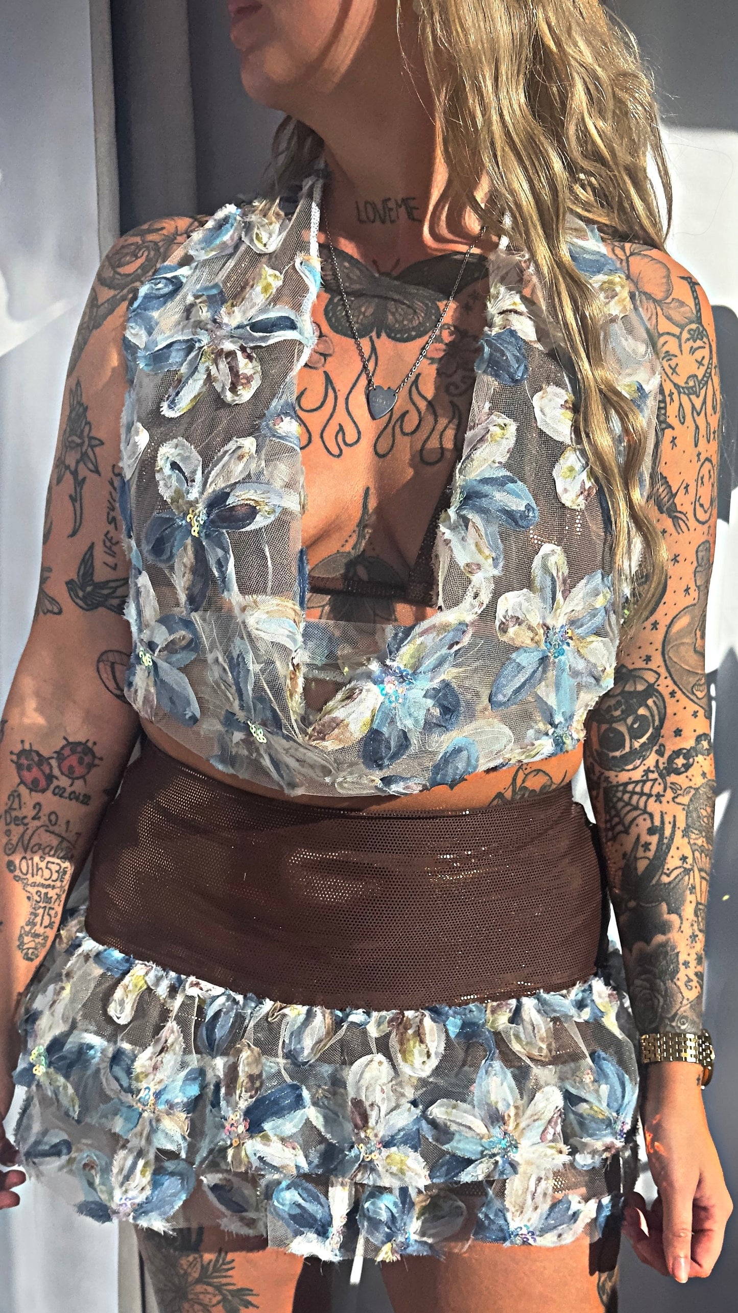 Floral Azul Rara Skirt