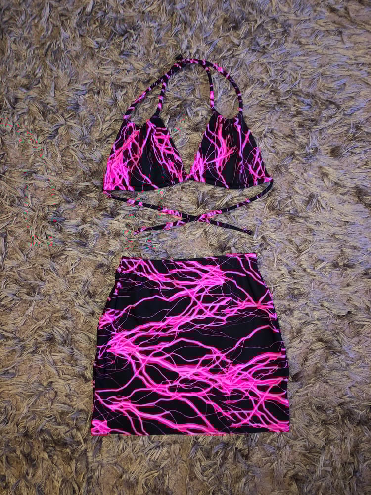Electro Pink Mini Skirt