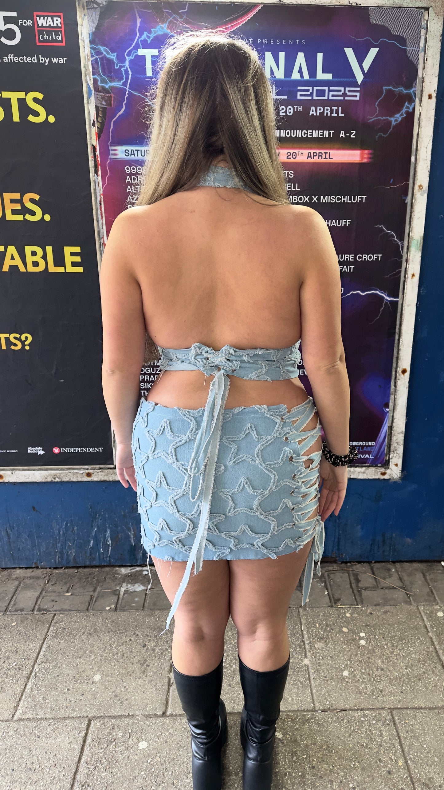 Riot Lace Up Mini Skirt