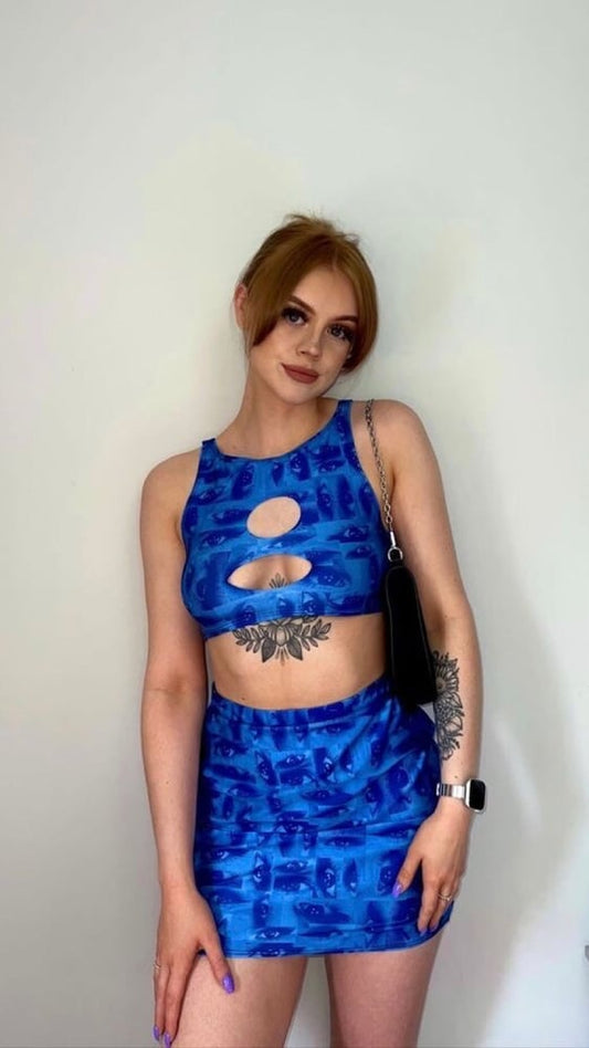 All Eyes On U Cut Out Racer Top