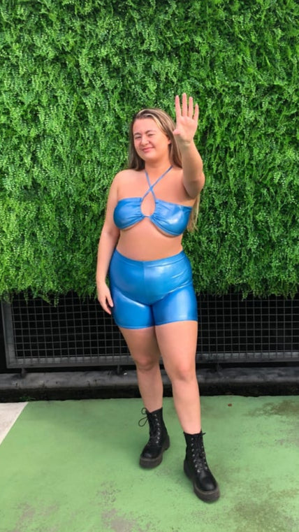 Bubbles Keyhole Halterneck Bandeau