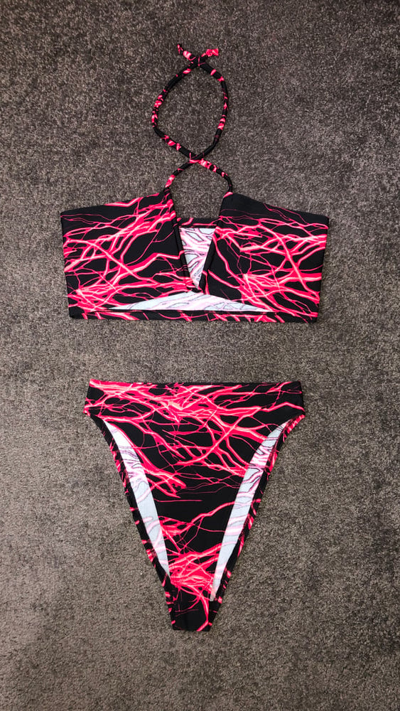 Electro Red 90s High Leg Bottoms