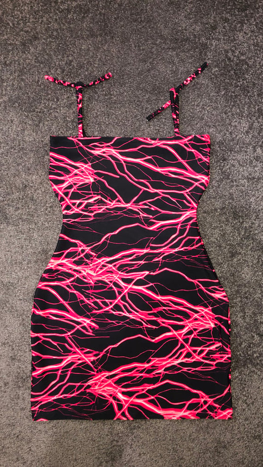 Electro Red Slip Dress