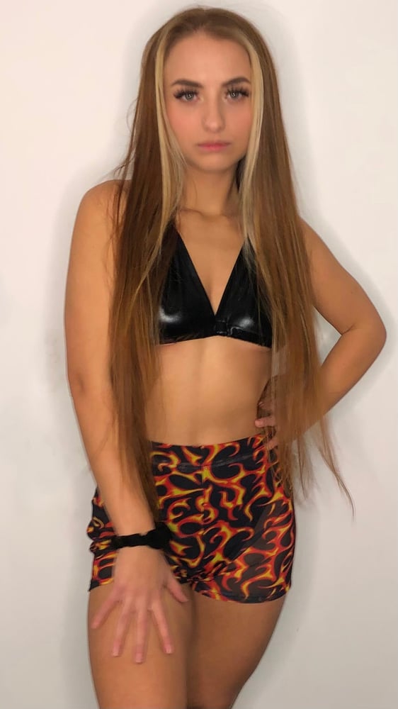 Flame Sheer Booty Shorts