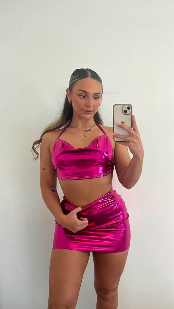 Hottest Pink Backless Bandeau