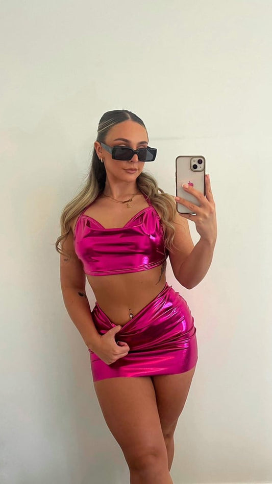 Hottest Pink Backless Bandeau