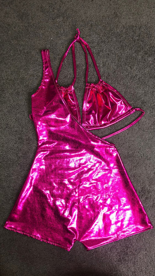 Hottest Pink One Shoulder Unitard