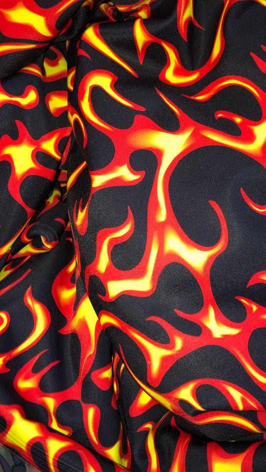 Flame 90s High Leg Bottoms