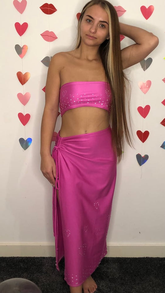 Mi Amor Runched Maxi Skirt