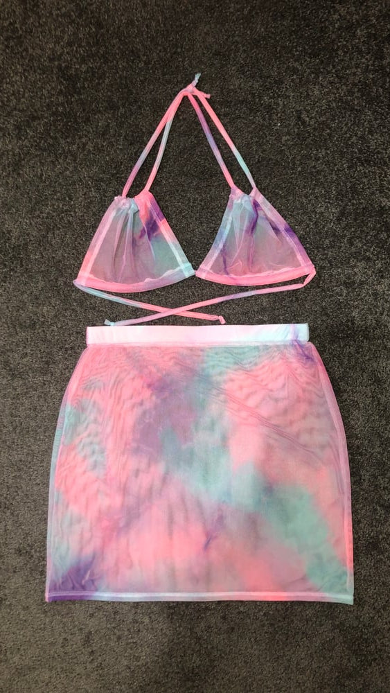 Tie Me Up Mesh Mini Skirt