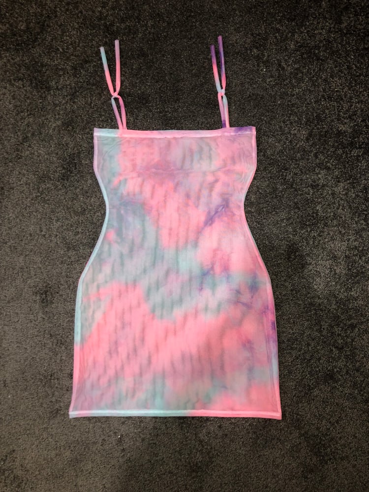 Tie Me Up Mesh Slip Dress