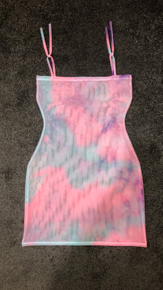 Tie Me Up Mesh Slip Dress