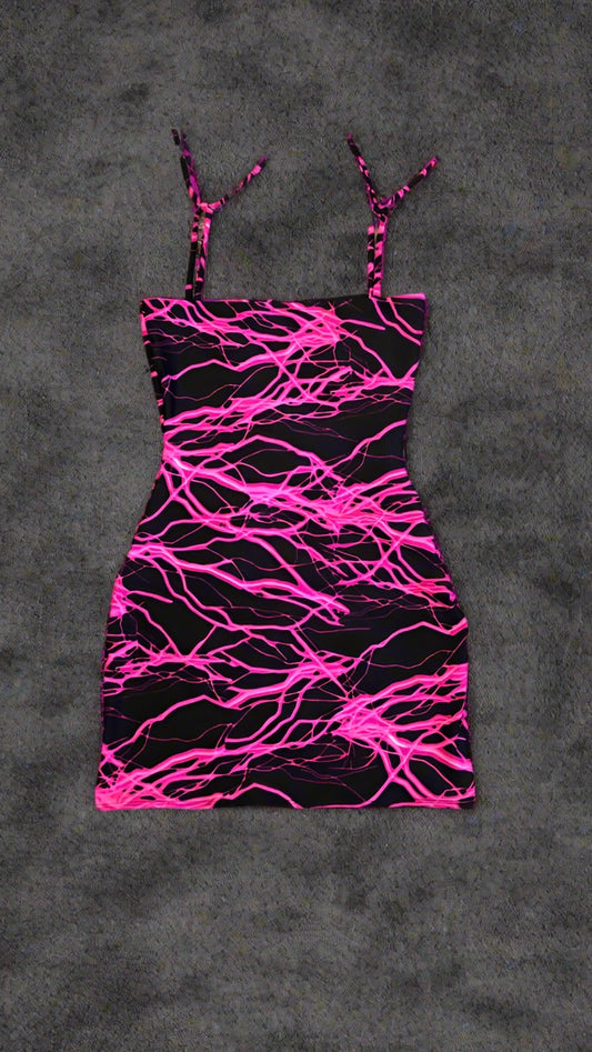 Electro Pink Slip Dress