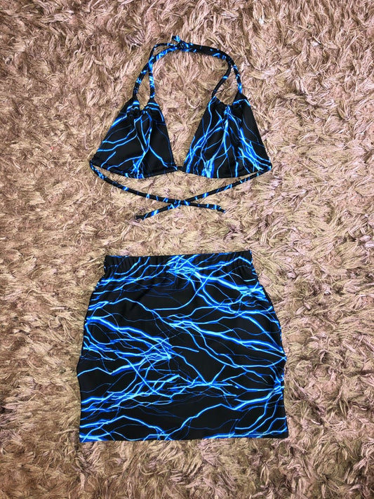 Electro Blue Bikini Top
