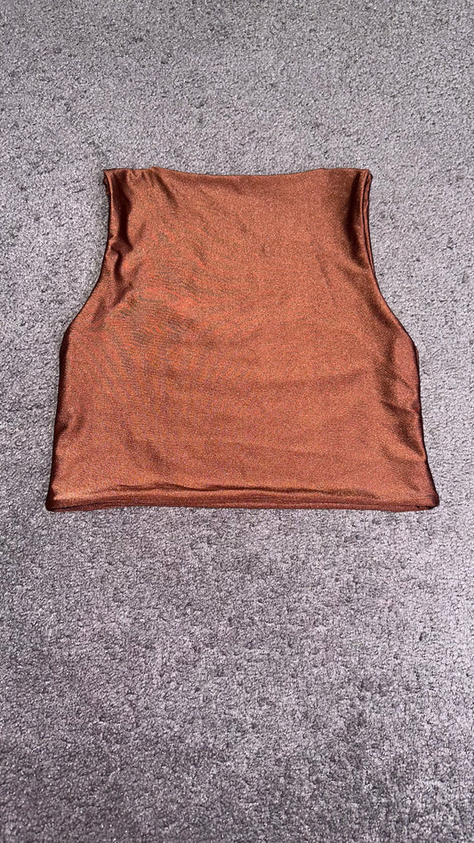 Premade Ginger Spiced Boat Neck Top XS