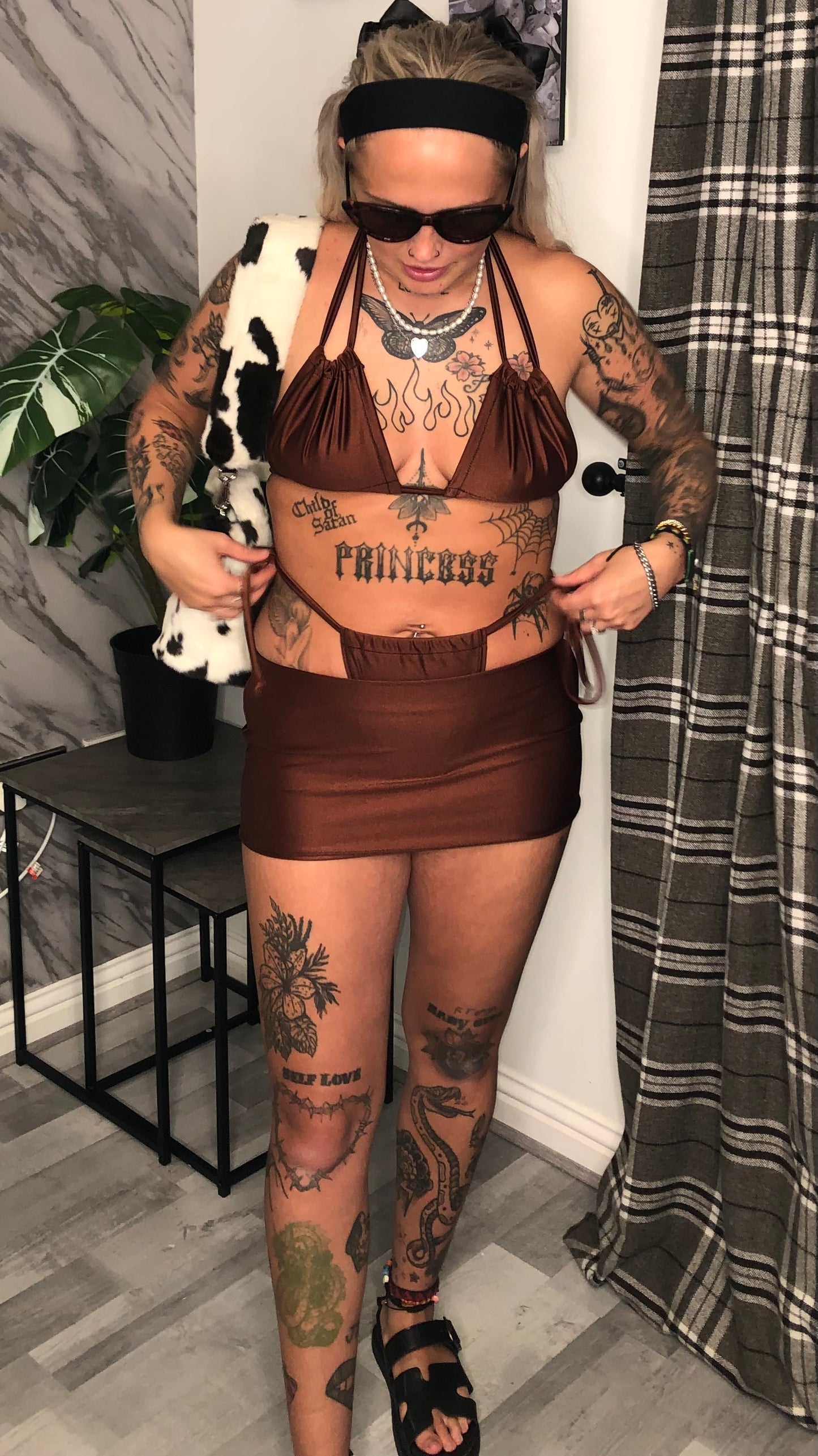 Ginger Spiced Ultra Mini Skirt