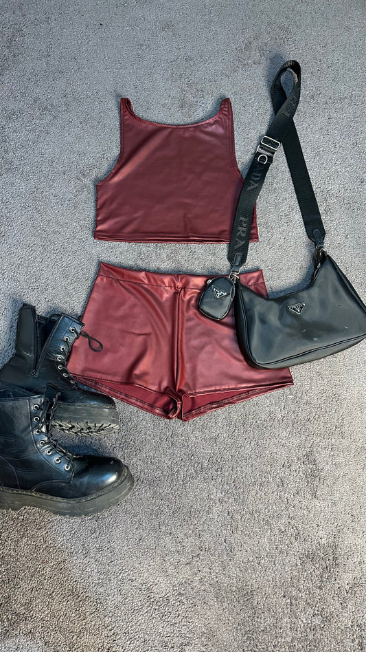 Premade Crimson Booty Shorts M