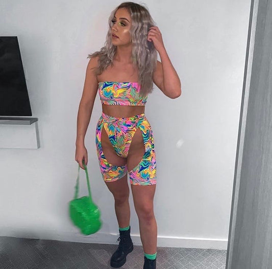 Funkadelic 90s High Leg Bottoms