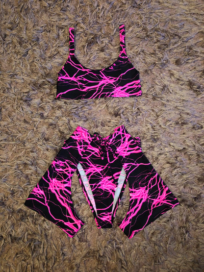 Electro Pink Crop Vest