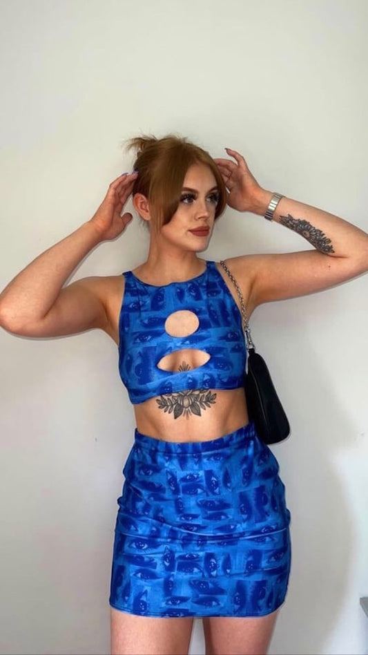 All Eyes On U Cut Out Racer Top