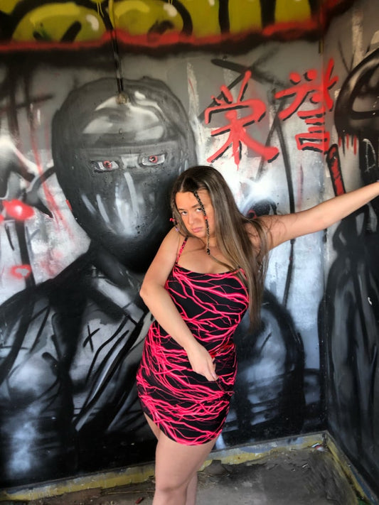 Electro Red Slip Dress