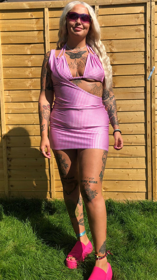 Checked Out Bikini Top