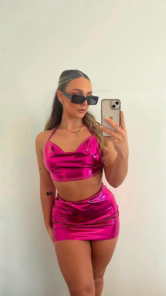 Hottest Pink Backless Bandeau