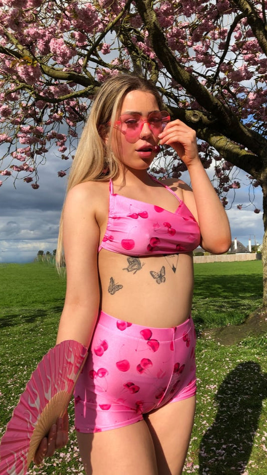 Premade Cherry Bomb Booty Shorts S
