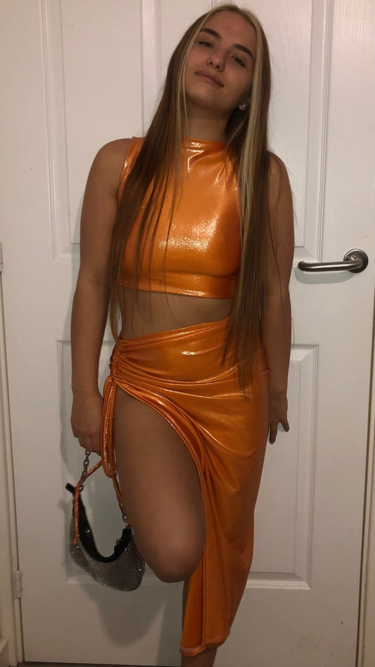 Pumpkin Boat Neck Top